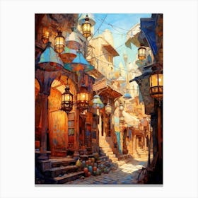 Grand Bazaar Kapal Pixel Art 9 Canvas Print