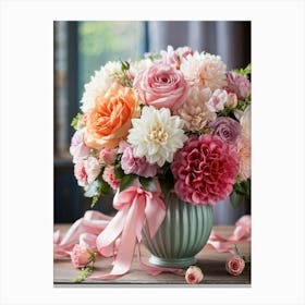 Valentine'S Day Bouquet Canvas Print