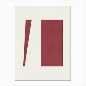 ABSTRACT MINIMALIST GEOMETRY - RED Canvas Print