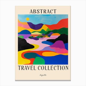 Abstract Travel Collection Poster Anguilla 8 Canvas Print