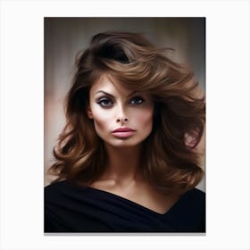 Color Photograph Of Sophia Loren 2 Canvas Print