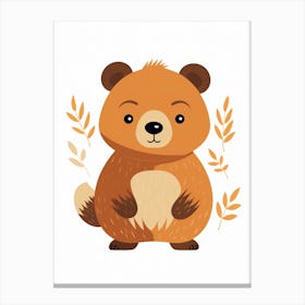 Baby Animal Illustration  Bear 3 Canvas Print