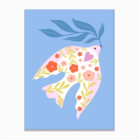 Floral Dove Canvas Print