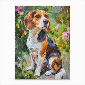 Beagle Acrylic Painting 2 Canvas Print