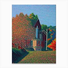 Lee S Summit, City Us  Pointillism Canvas Print