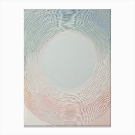 Moonrise - True Minimalist Calming Tranquil Pastel Colors of Pink, Grey And Neutral Tones Abstract Painting for a Peaceful New Home or Room Decor Circles Clean Lines Boho Chic Pale Retro Luxe Famous Peace Serenity Canvas Print