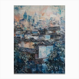 Beijing Kitsch Cityscape Painting 3 Canvas Print