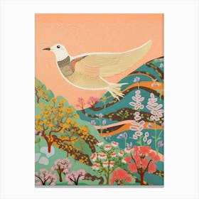Maximalist Bird Painting Mockingbird 2 Canvas Print
