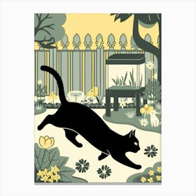 Cat In The Garden 4 Canvas Print