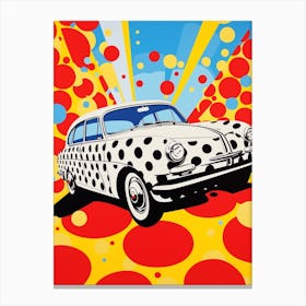 Classic Car Polka Dot 3 Canvas Print