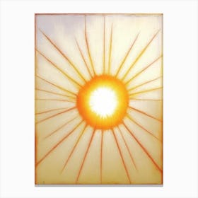 Sunburst (Radiance) Symbol Abstract Painting Canvas Print