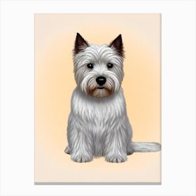 West Highland White Terrier Illustration dog Canvas Print