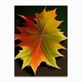 Sweet Gum Leaf Vibrant Inspired Canvas Print