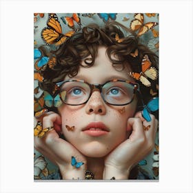 Butterfly Boy Canvas Print