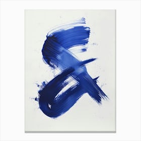 Blue Brushstrokes 2 Canvas Print