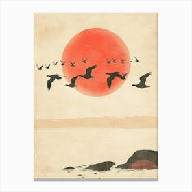 Geese Flying Canvas Print