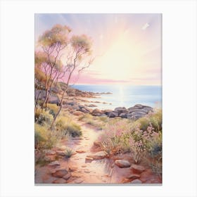 Watercolor Painting Of Cape Le Grand National Park, Australia 2 Canvas Print