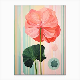 Amaryllis 1 Hilma Af Klint Inspired Pastel Flower Painting Canvas Print