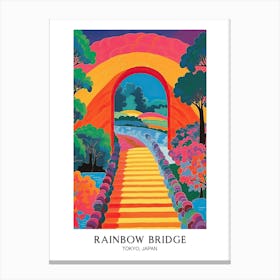 Rainbow Bridge, Tokyo, Japan, Colourful 3 Canvas Print