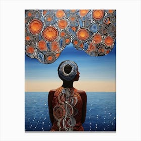 Default Australian Aboriginal Dot Painting Art Dreaming Of Fis 0 (2) Canvas Print