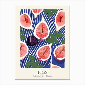 Marche Aux Fruits Figs Fruit Summer Illustration 3 Canvas Print