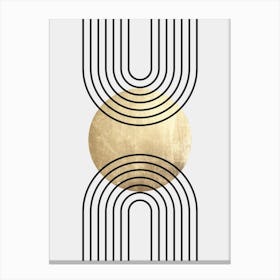 Lines and semicircles 12 Canvas Print
