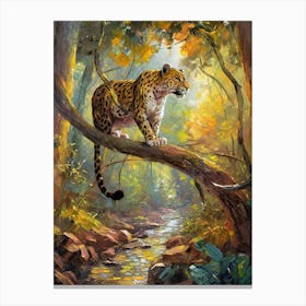 Jaguar In The Forest Canvas Print