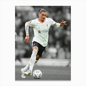 Darwin Nunez Of Liverpool Canvas Print