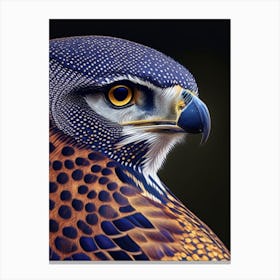 Falcon Pointillism Bird Canvas Print