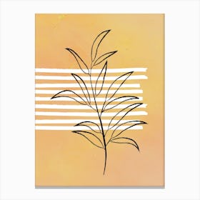 Modern Plant Yellow Canvas Print