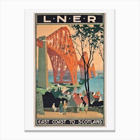 A London And North Eastern Railway Poster Advertising East Coast Journeys To Scotland Canvas Print