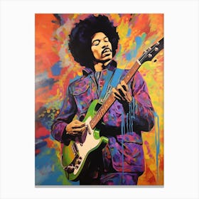 Jimi Hendrix Vintage Psycedellic 8 Canvas Print