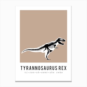 T Rex, Dinosaur Boys Room Decor Canvas Print