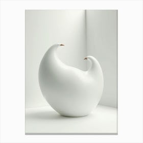 Eternal Affection: Birds in Love In "Eternal Affection: Birds in Love," two elegantly entwined forms capture the essence of love and companionship, celebrating the delicate bond between souls, symbolized by birds. Crafted from minimalist ceramic, this sculpture invites viewers to reflect on the purity of connection. The smooth, flowing lines evoke a sense of harmony and intimacy, while the subtle contrast of the soft white glaze and gentle accents at the beaks adds a touch of warmth, reminding us that love often flourishes in the simplest of forms. This piece serves not only as a stunning visual centerpiece but also as a profound symbol of unity, encouraging contemplation on the beauty of relationships that transcend time and space. Canvas Print