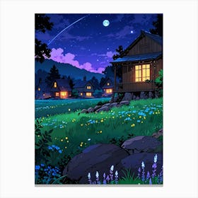 Night Sky Anime aesthetic 59 Canvas Print