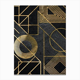 Deco Wallpaper - Gold Art deco Canvas Print