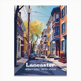 Lancaster Pennsylvania Summer Digital Travel Art Canvas Print