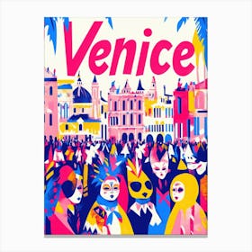 Aihrgdesign A 1970s Inspired Travel Poster For Venice Canvas Print