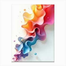 Abstract Colorful Swirls Canvas Print