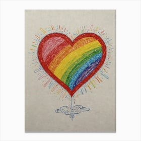 Rainbow Heart 13 Canvas Print