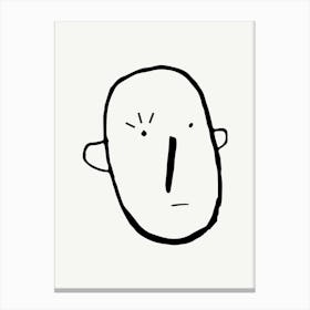 Sad Face Illustration Canvas Print