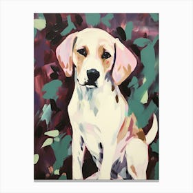 A Beagle Dog Painting, Impressionist 4 Canvas Print