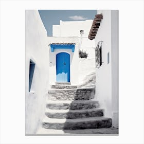 Chefchaouen, Morocco, Black And White Photography 2 Canvas Print