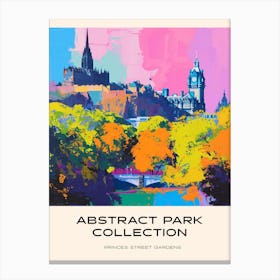 Abstract Park Collection Poster Princes Street Gardens Edinburgh Scotland 2 Canvas Print