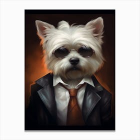 Gangster Dog West Highland White Terrier 2 Canvas Print