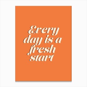 Fresh Start Inspirational Motivational Typography Colourful Poster Print Art Lover Inspired Canvas Print