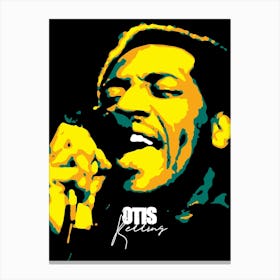 Otis Redding American SInger Legend in Pop Art Illustration Canvas Print