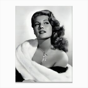 Rita Hayworth Portrait Vintage Canvas Print