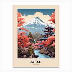 Mount Fuji Japan 1 Vintage Hiking Travel Poster Canvas Print