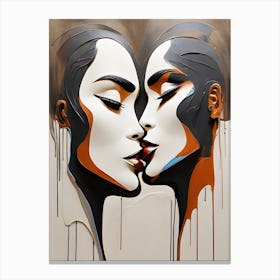 Kissing Women 1 Canvas Print